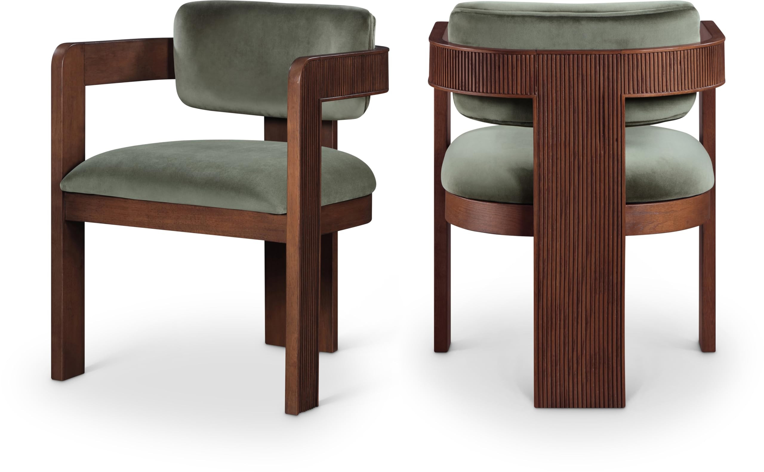 Meridian Furniture 11096Green-C Sacha Collection Art Deco Dining Chair, Ultra Luxe Green Velvet, ... | Amazon (US)