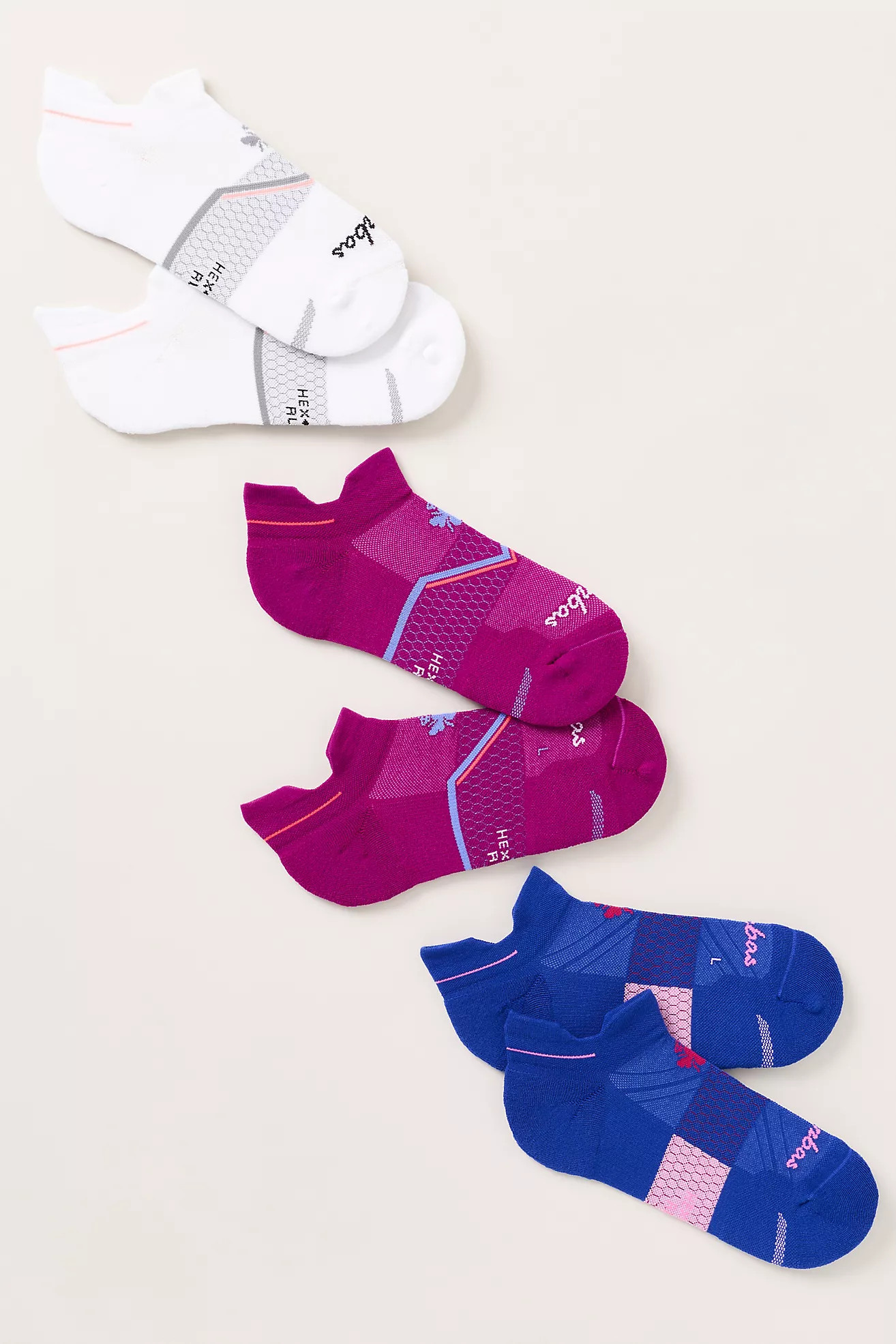 Bombas Running Ankle Socks, Set of 3 | Anthropologie (US)
