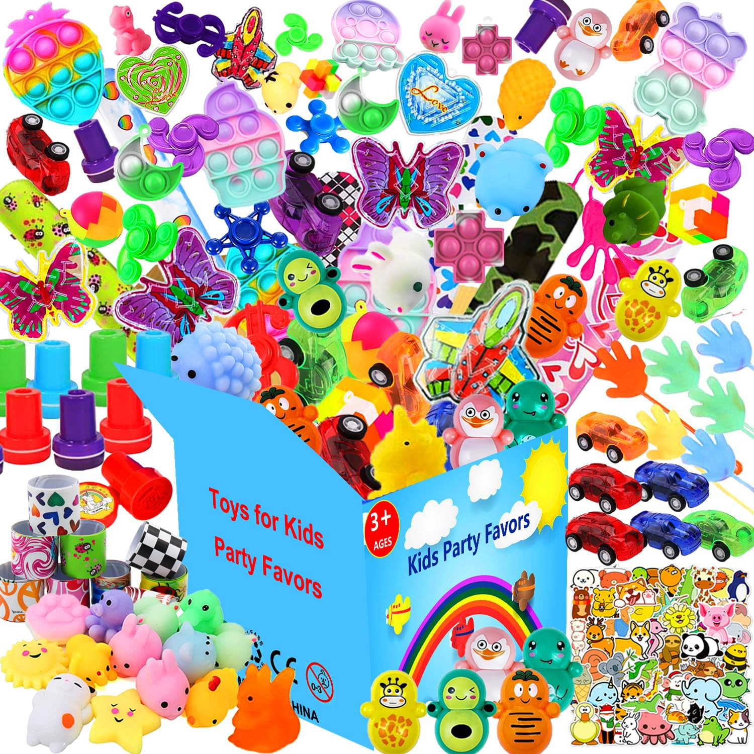 120 Pcs Party Favors Toy for Kids, Treasure Box Carnival Prizes for Classroom School Rewards, Chr... | Amazon (US)