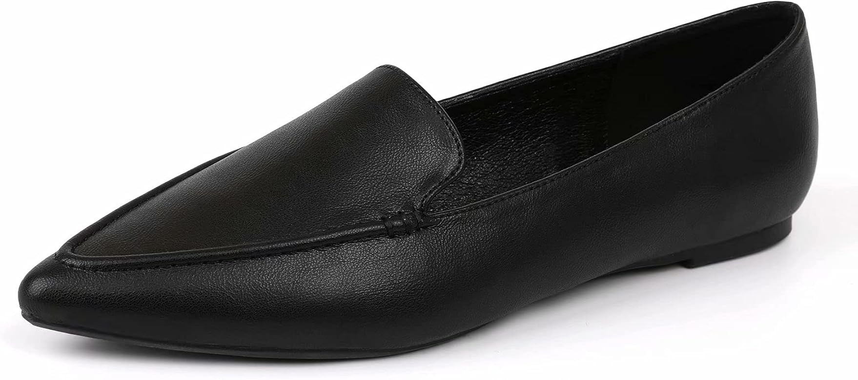 Samilor Slip On Loafers for Women Leather Loafers & Slip-ons Comfy Dress Flat Shoes for Women | Amazon (US)