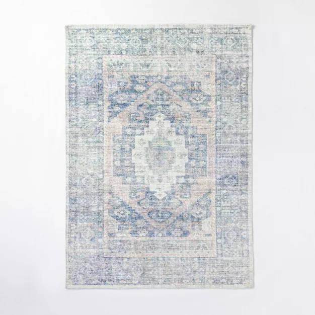 Brighton Distressed Vintage Persian Rug Light Blue - Threshold™ designed with Studio McGee | Target
