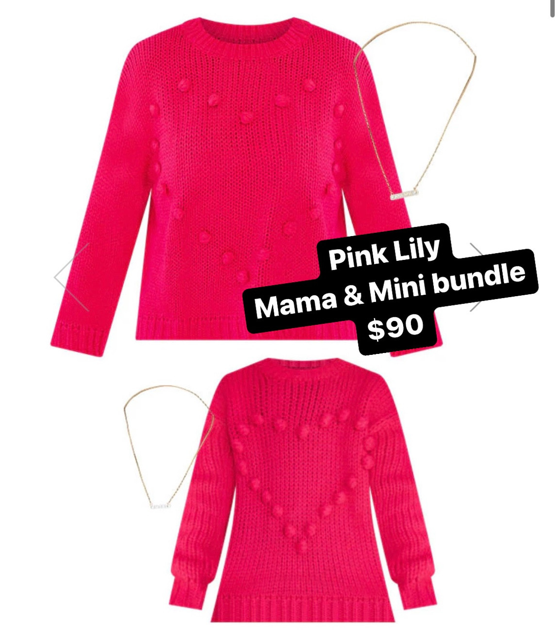 Mama & Mini bundle from Pink Lily. Valentine’s Day sweater. Pink. Heart sweater. VDay. Mommy & me. Little girl. Toddler clothing. Women’s fashion. 

#LTKSeasonal #LTKfamily #LTKkids