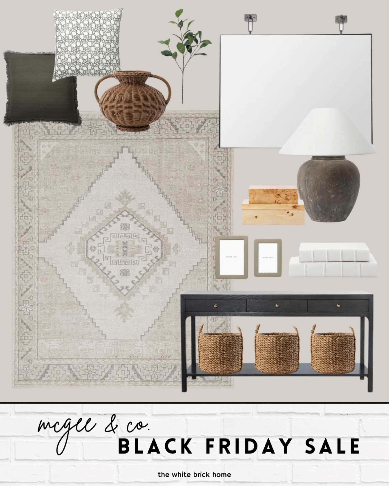 The best time of the year to shop at McGee and co! I try to buy my decor during this sale. Here are a few items that I own / I am eyeing to buy this year ❤️

McGee and co., home decor, console table, lamp, area rug, neutral home decor, throw pillows, wall mirror.

#LTKHolidaySale #LTKCyberWeek #LTKhome