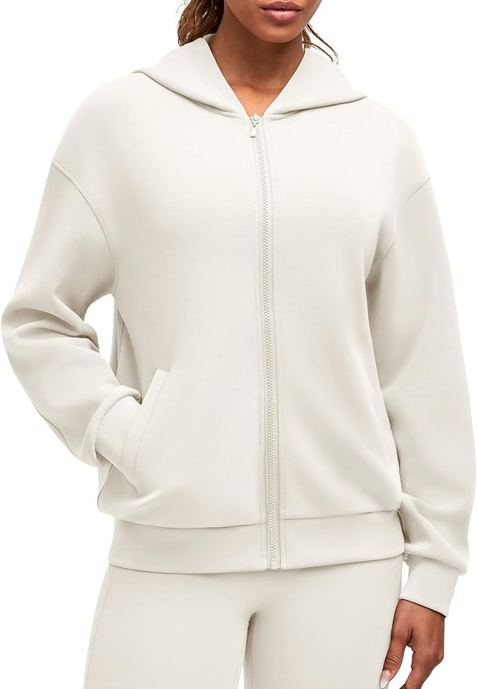 G4Free Smoofit Modal Soft Women's Full Zip Jackets Loose Fit Casual Hoodies Long Sleeve Tops with... | Amazon (US)