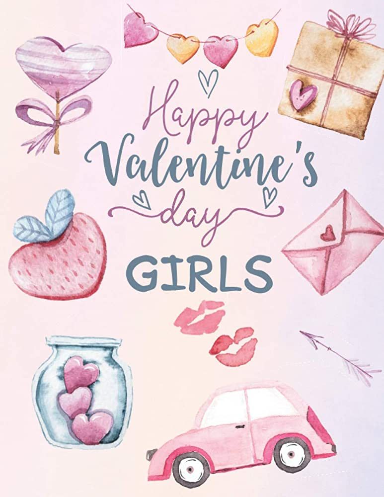 GIRLS Valentine's Day: Paint Easy Watercolor Projects. Book for Girls aged 6-10. Girls Valentine'... | Amazon (US)
