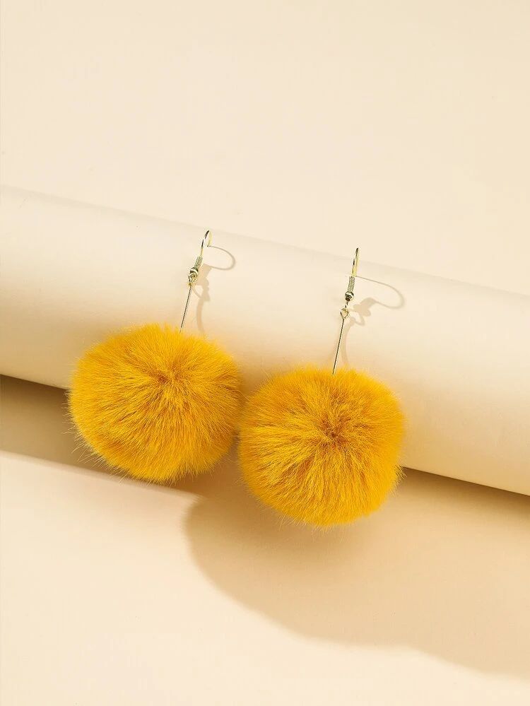 Pom Pom Drop Earrings | SHEIN