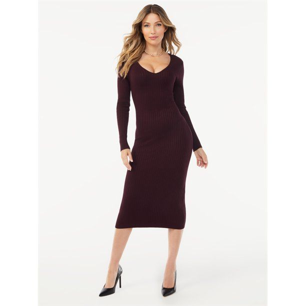 Sofia Jeans by Sofia Vergara Women's Back Twist Sweater Dress - Walmart.com | Walmart (US)