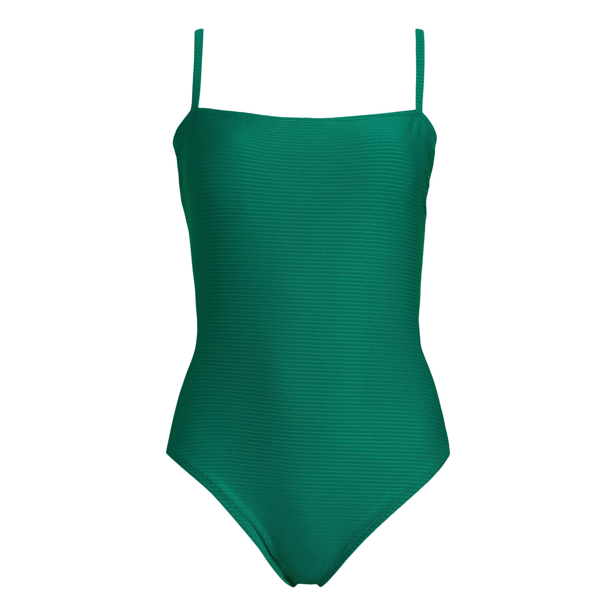 Time and Tru Women's and Women's Plus Bandeau Lace Up One Piece Swimsuit, Sizes XS-3X | Walmart (US)