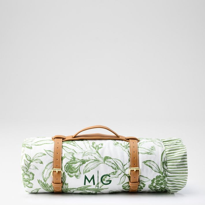 Sanderson Waterproof Ruffle Picnic Blanket | Mark and Graham