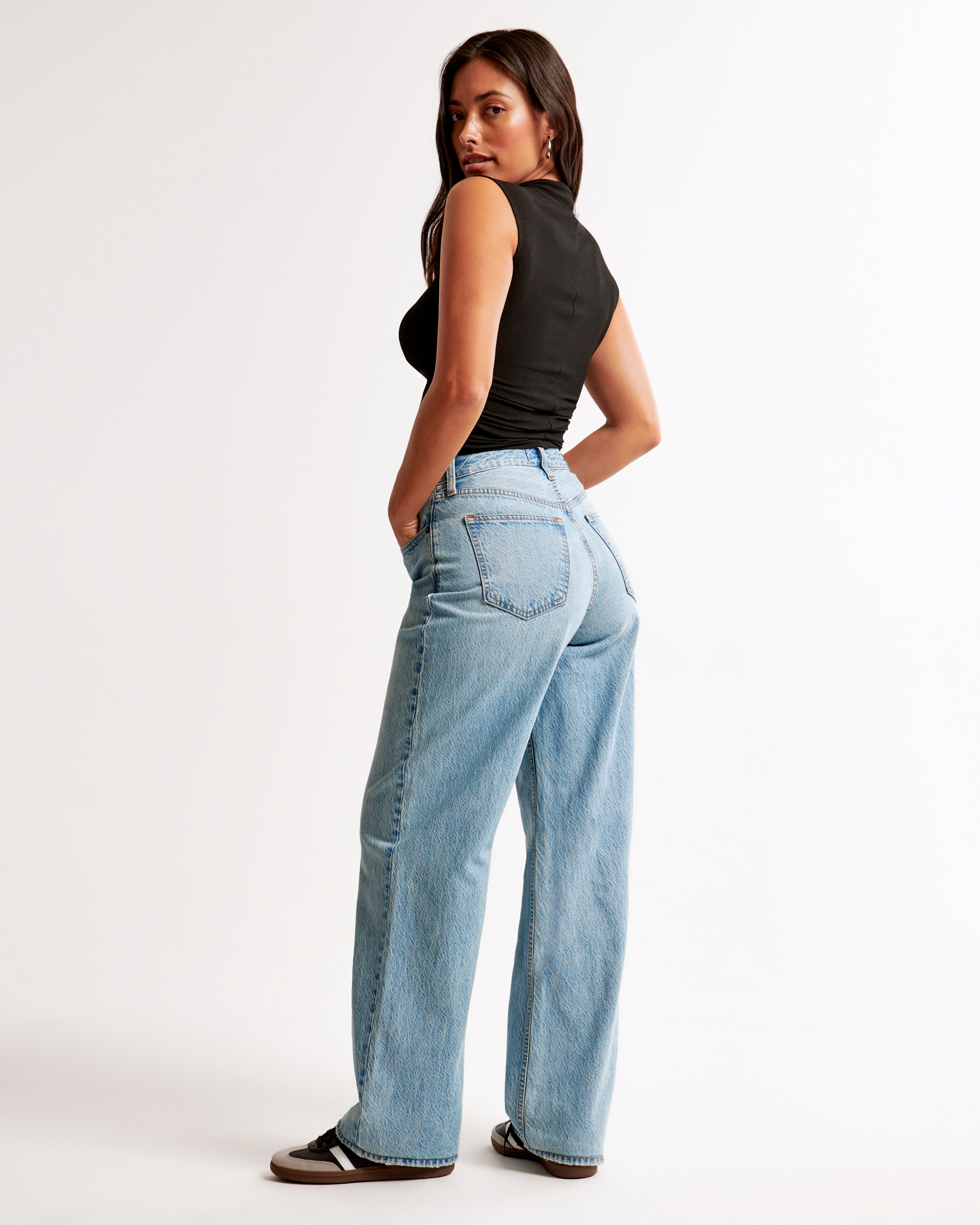Curve Love High Rise Loose Jean | Abercrombie & Fitch (US)