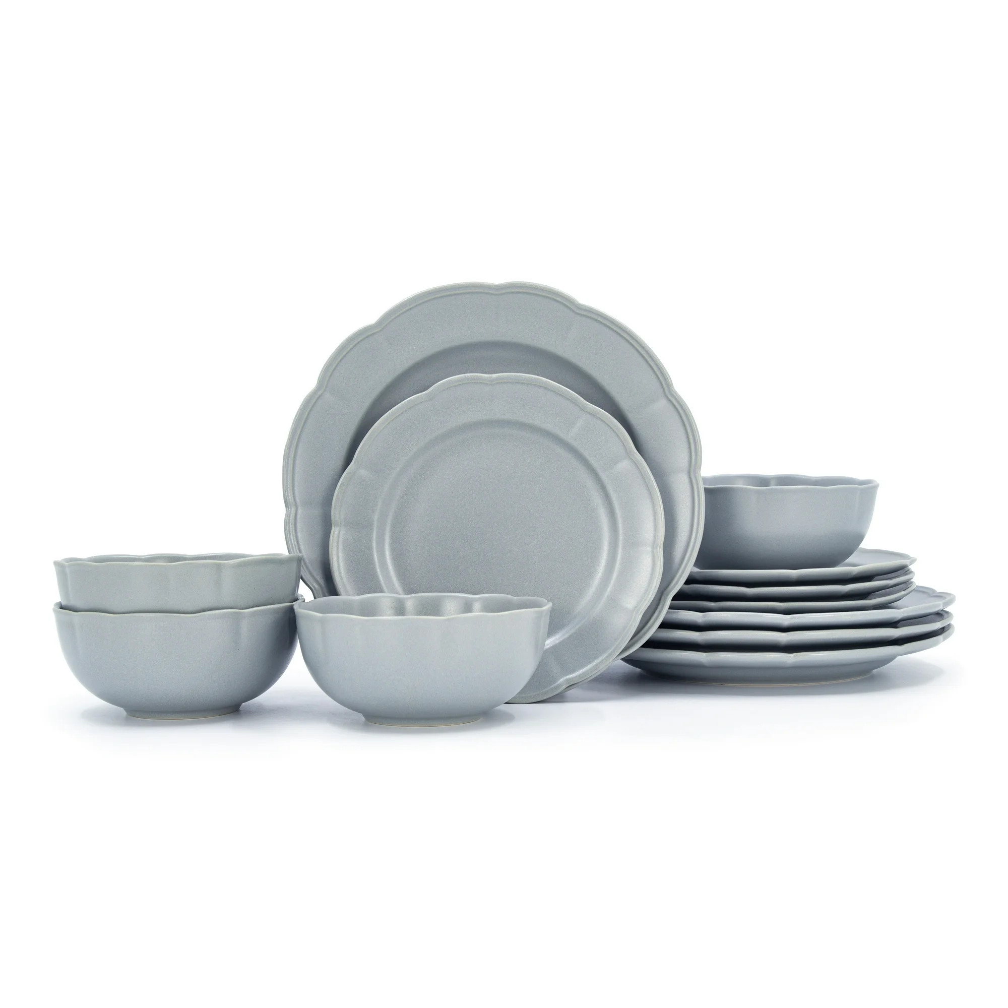 BU Scallop 12pc Dinnerware set Blue | Walmart (CA)