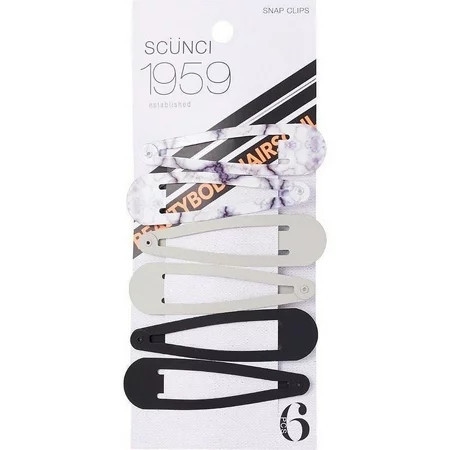 Scunci 1959 Hair Snap Clips Assorted Colors 6-Pieces | Walmart (US)