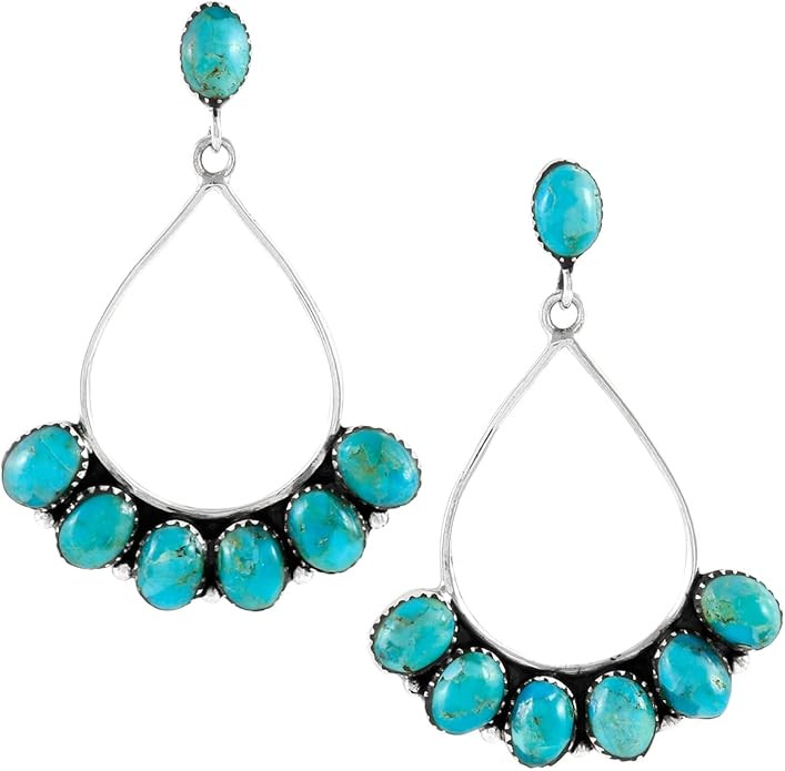 Sterling Silver Earrings in Genuine Gemstones & Gemstones | Amazon (US)