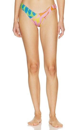 Sienna Bikini Bottom in Mixed Leaf Print | Revolve Clothing (Global)