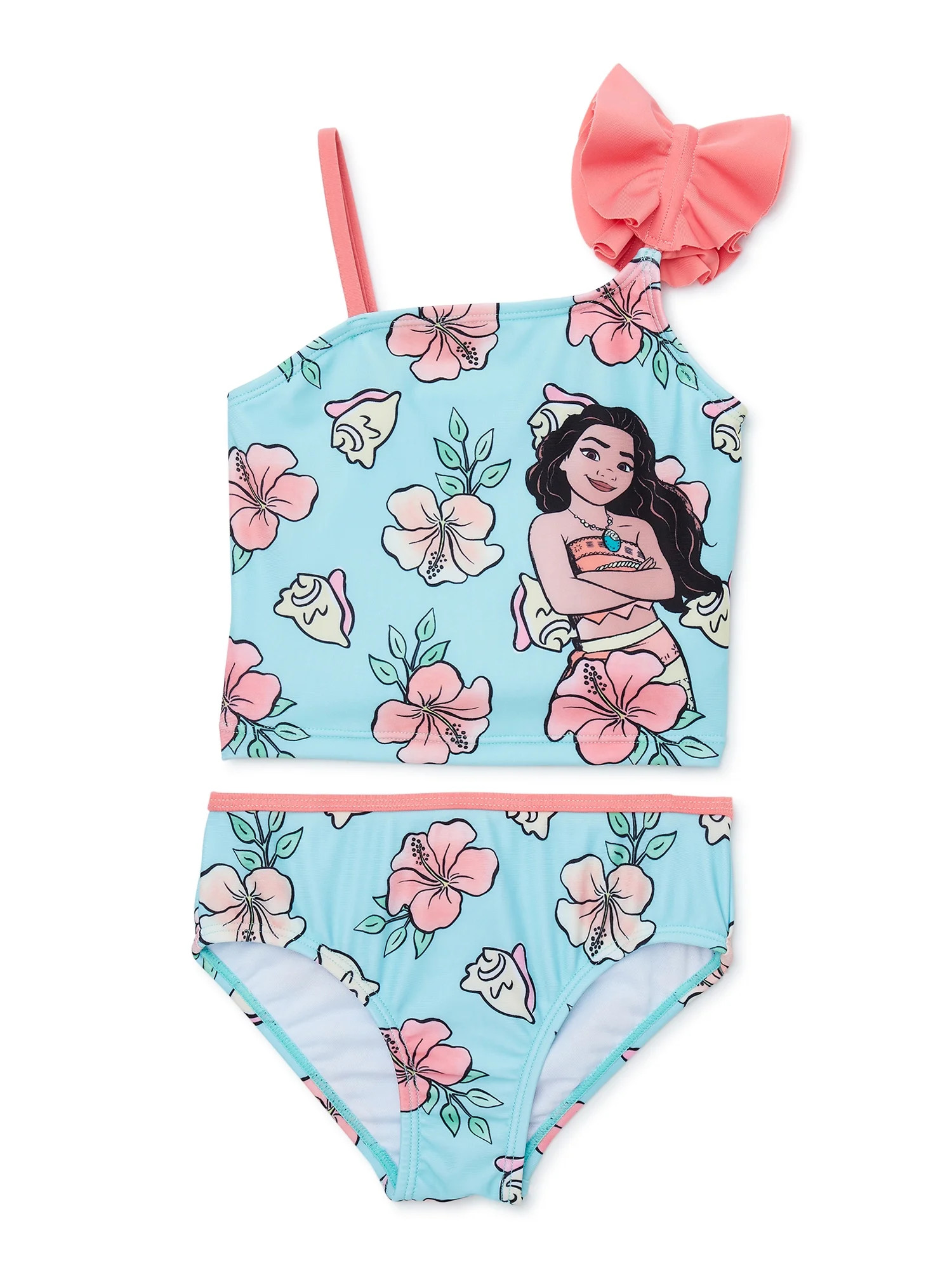 Character Toddler Girl Ruffle-Strap Tankini Swim Set, Sizes 12M-5T - Walmart.com | Walmart (US)