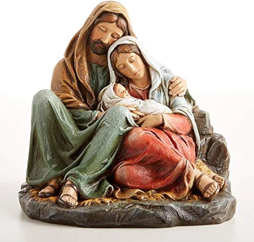 Sleeping Holy Family 6" Standing Resin Statue. Beautiful Figurine of Blessed Mother Mary and St J... | Amazon (US)