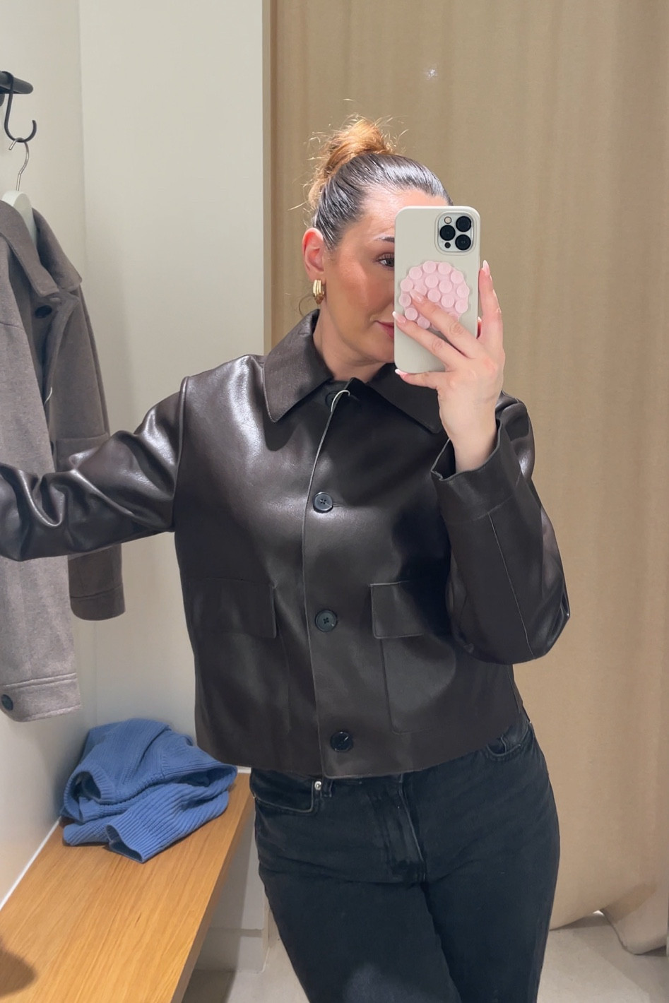 Brown faux leather jacket for the remaining winter season 🤎

#LTKFashionMonth #LTKwinter #LTKuk