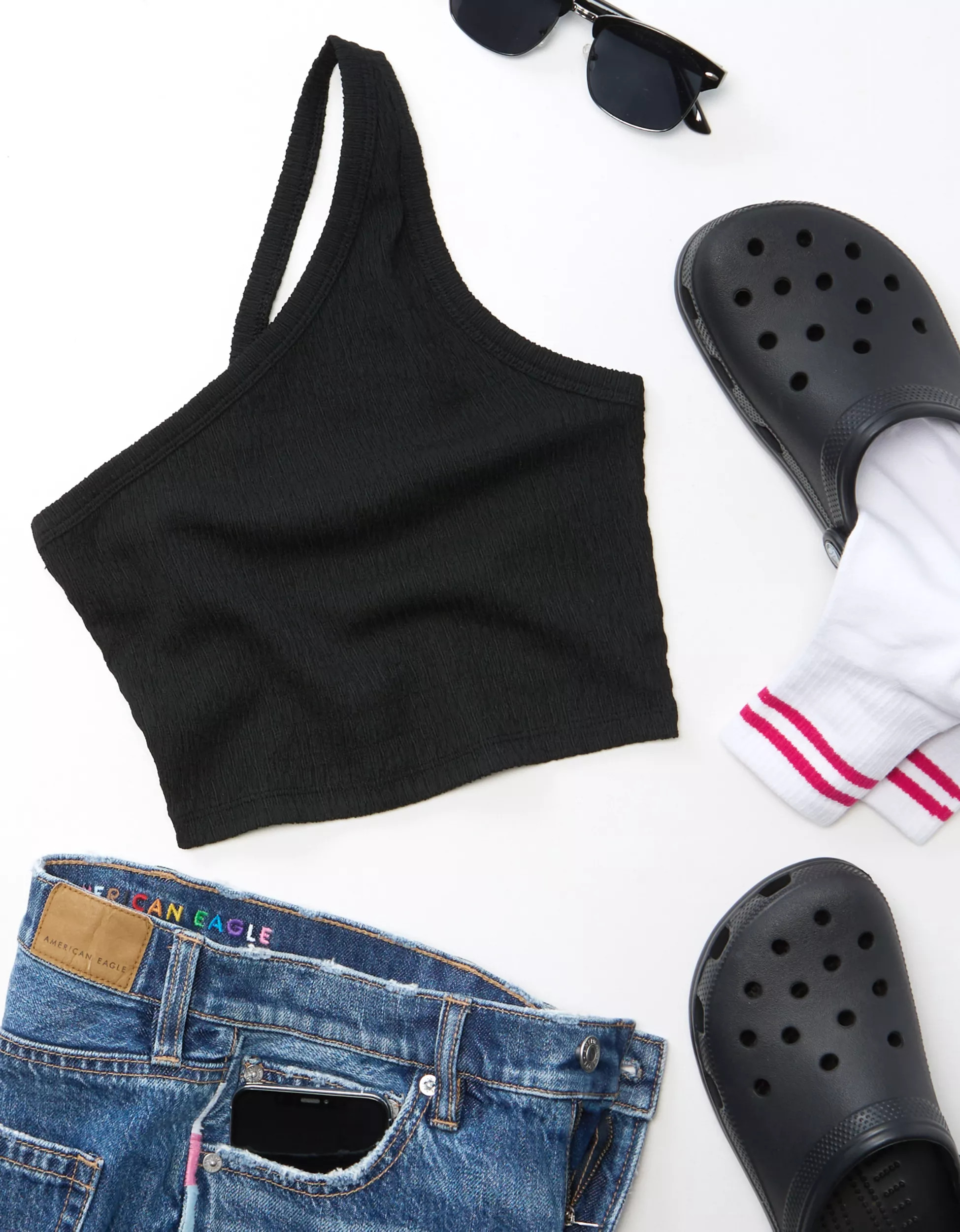 AE One-Shoulder Tank Top | American Eagle Outfitters (US & CA)