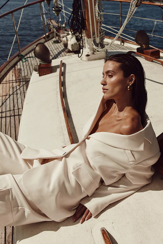 ROWAN CREAM SIGNATURE BLAZER | DISSH