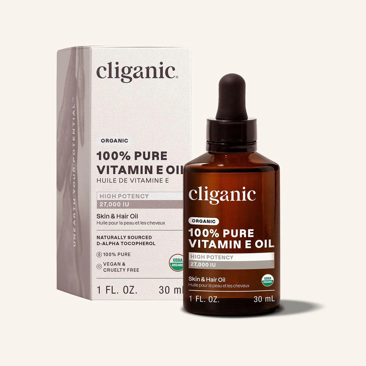 Organic Vitamin E Oil | Cliganic
