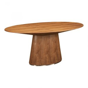 Moe's Otago Oval Dining Table in Walnut | Cymax