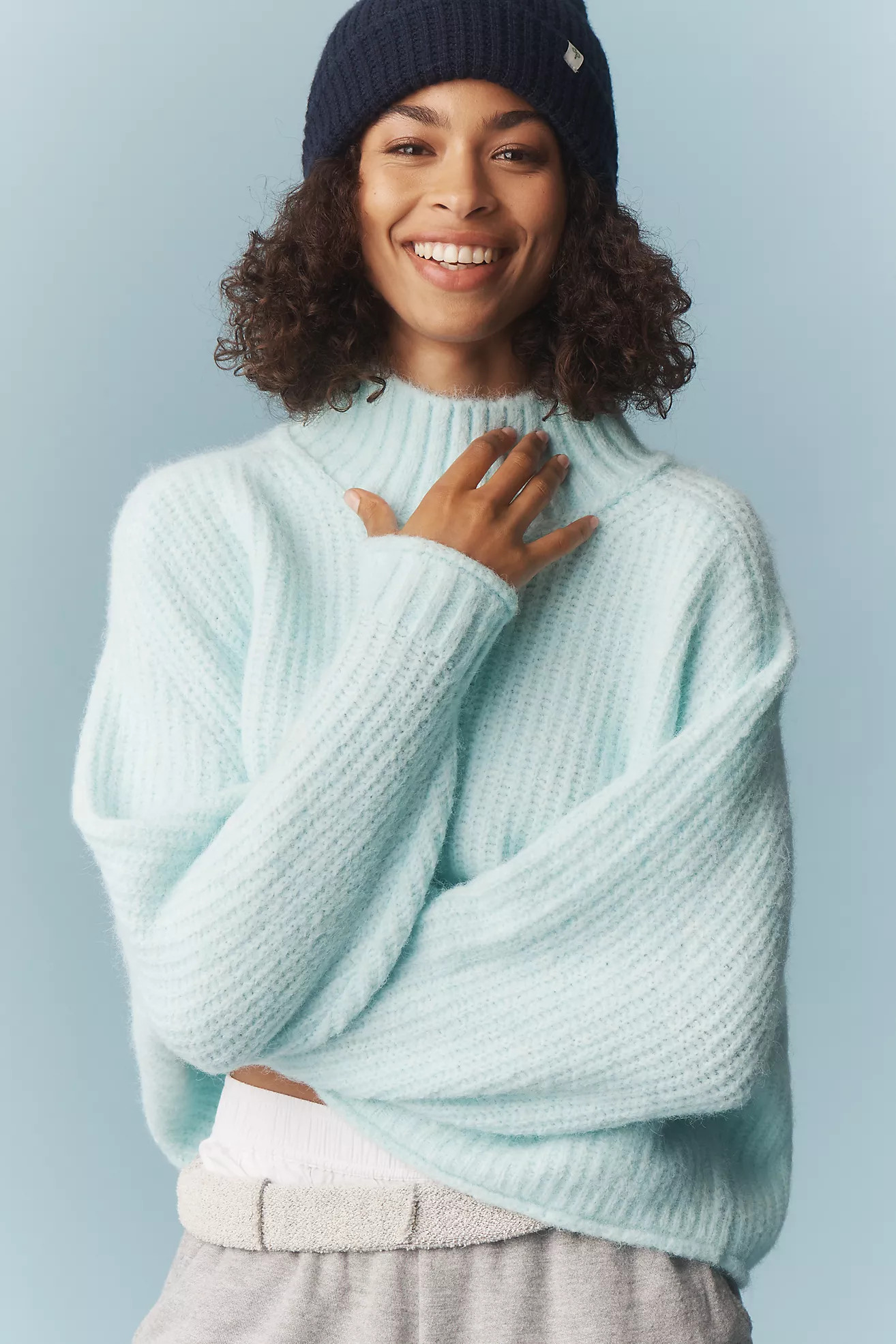 Pilcro Mock-Neck Chunky Sweater | Anthropologie (US)