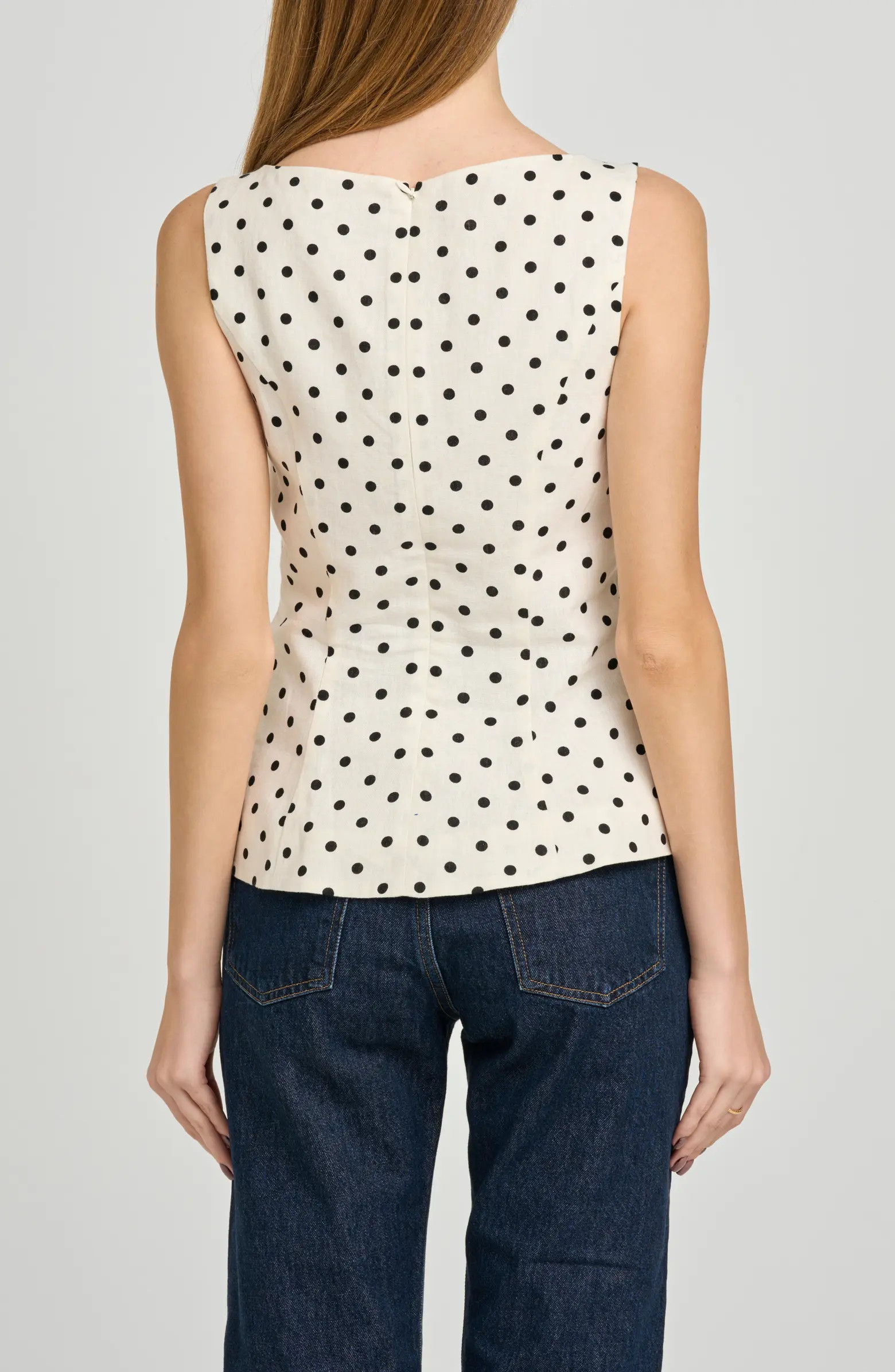 WAYF Arielle Polka Dot Boat Neck Top | Nordstrom | Nordstrom