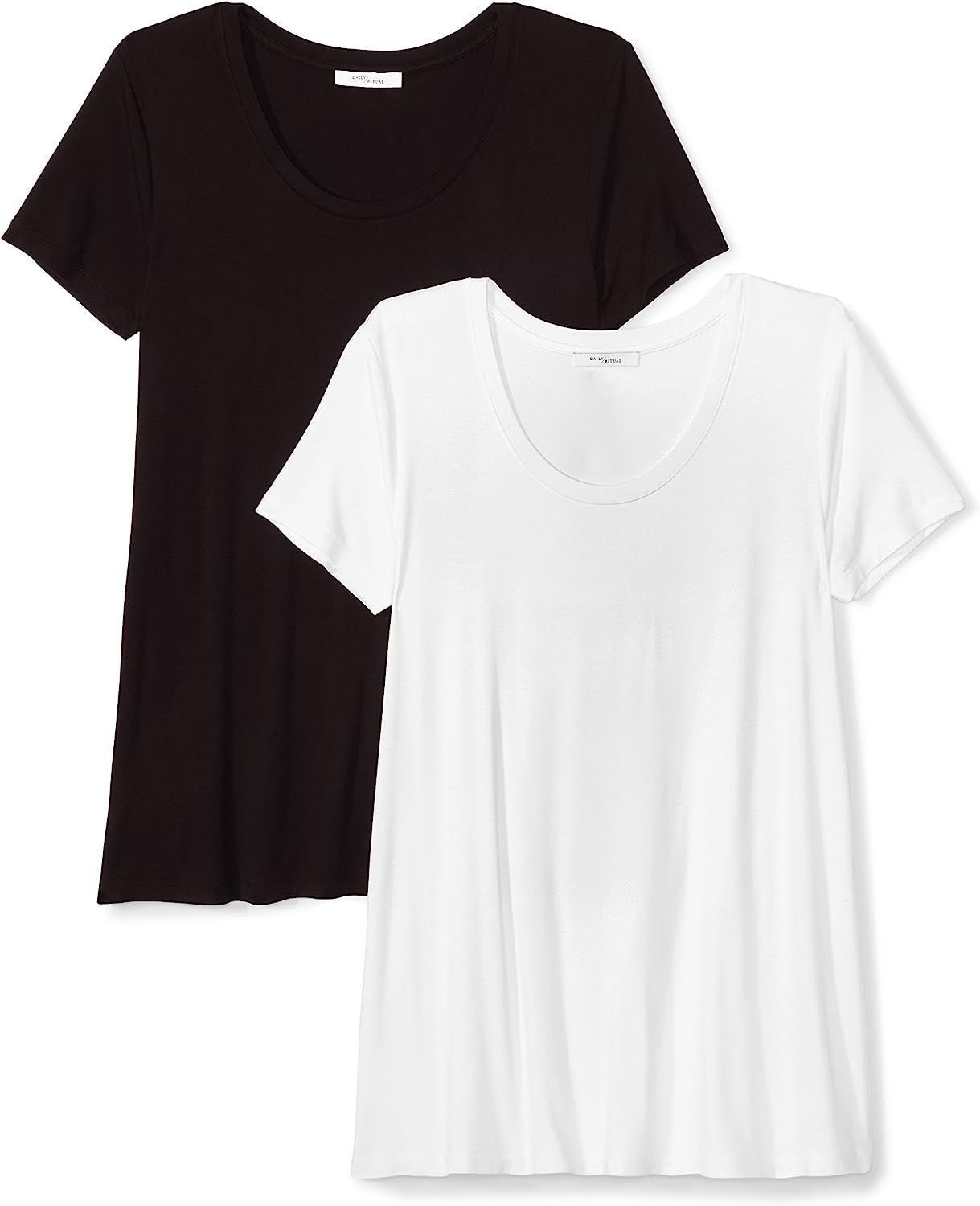 Amazon Brand - Daily Ritual Women's Jersey Short-Sleeve Scoop Neck Swing T-Shirt | Amazon (US)