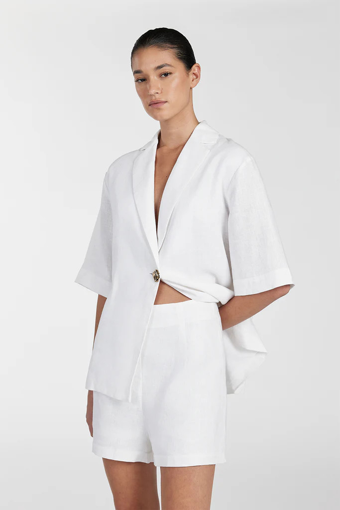 CORY WHITE LINEN SHORT | DISSH