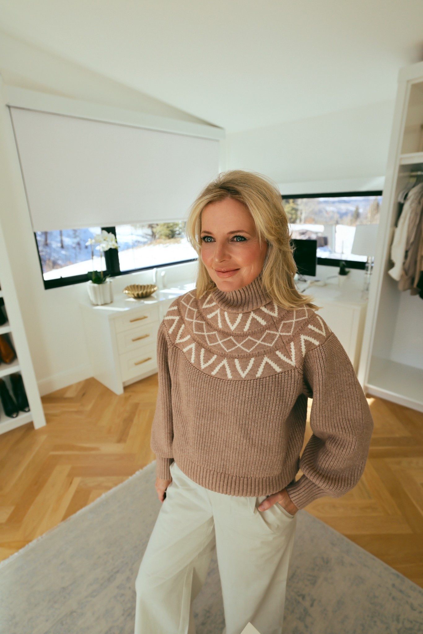 How gorgeous is this fair isle sweater? It has an oversized fit, so I would size down. I have it in xs. 

#LTKSeasonal