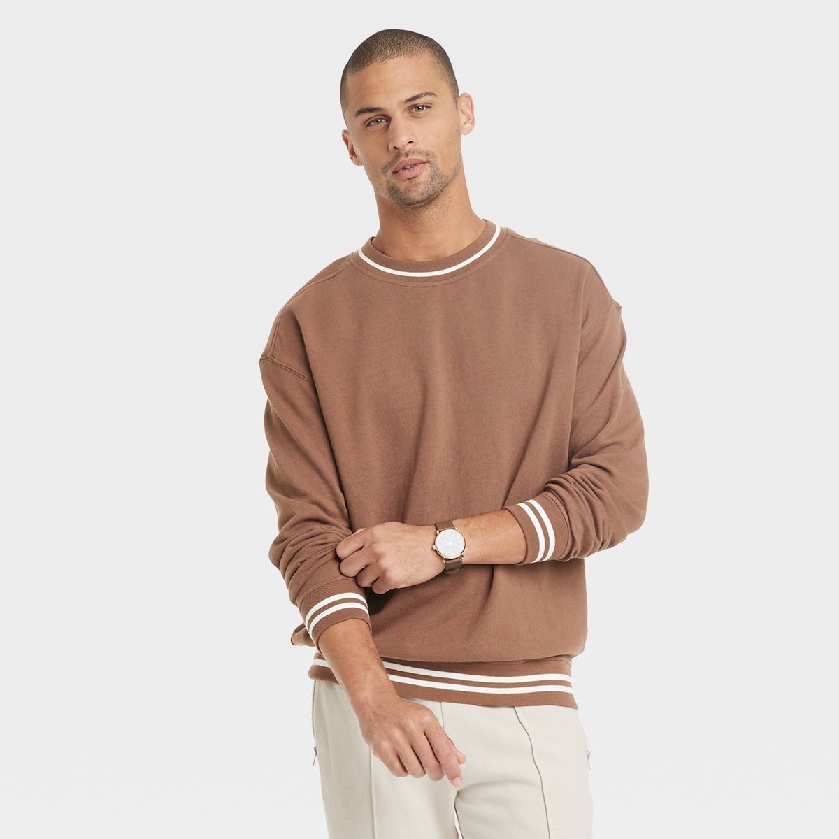 Men's Relaxed Fit Crewneck Pullover Sweatshirt - Goodfellow & Co™ | Target
