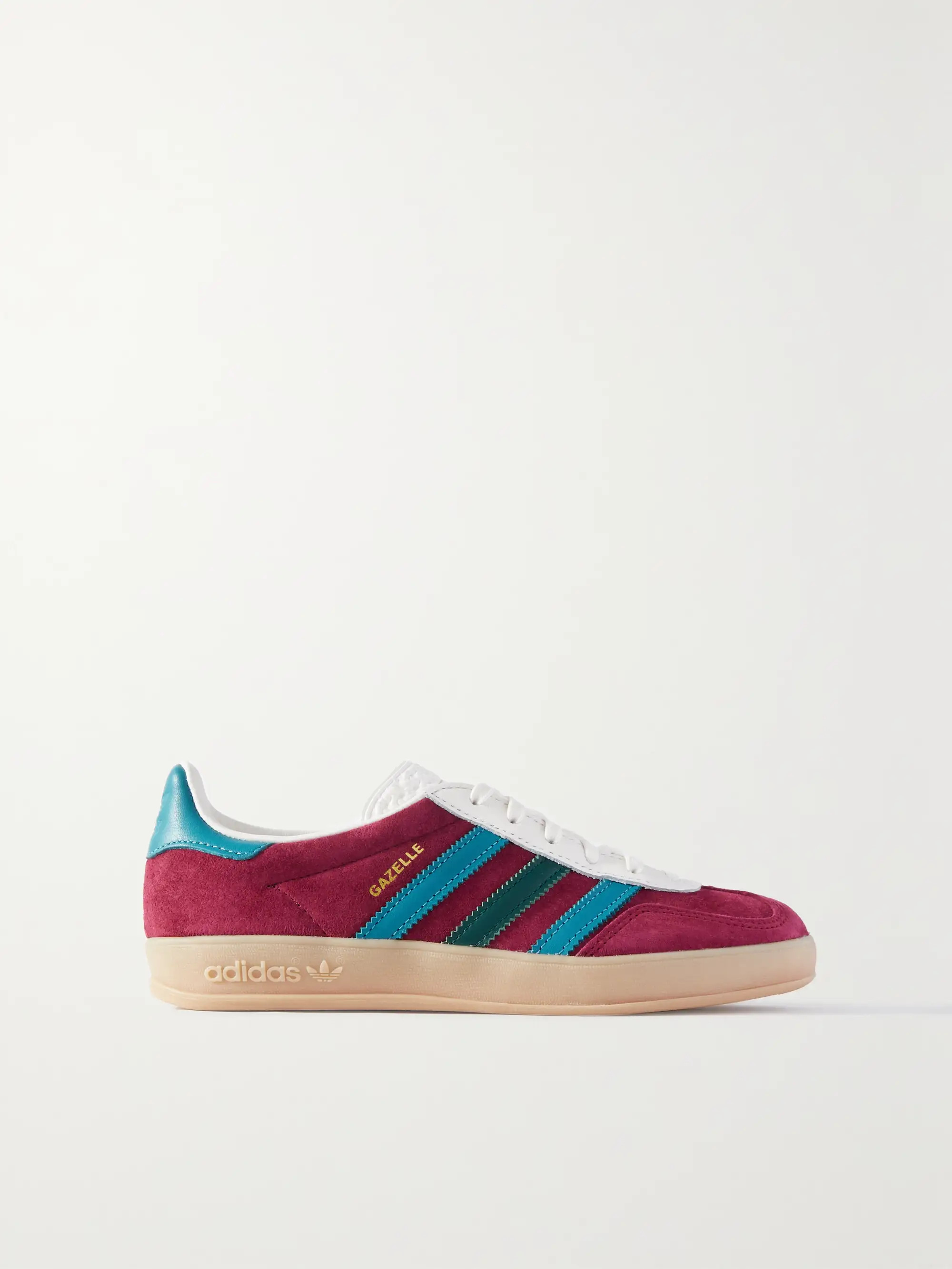 Gazelle Indoor leather-trimmed suede sneakers | NET-A-PORTER (US)