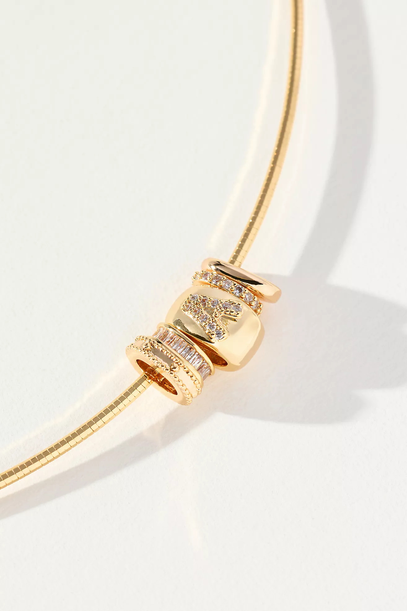 Donut Charm Monogram Necklace | Anthropologie (US)