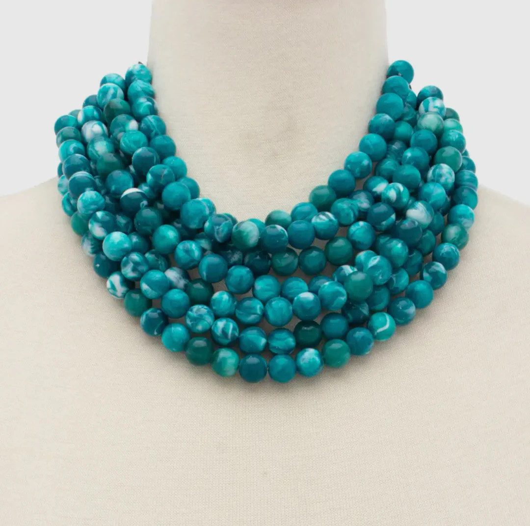 CHUNKY BEADED LAYERED NECKLACE | Teggy French