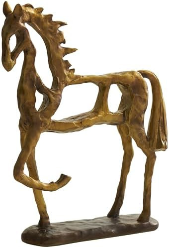 Deco 79 Polystone Horse Decorative Sculpture Slim Frame Textured Home Decor Statue with Cutouts, ... | Amazon (US)