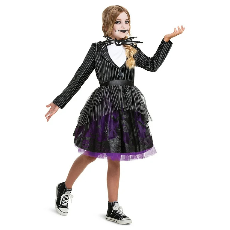 Disguise Nightmare Before Christmas Jack Skellington Tutu Deluxe Girls Halloween Costume - Walmar... | Walmart (US)