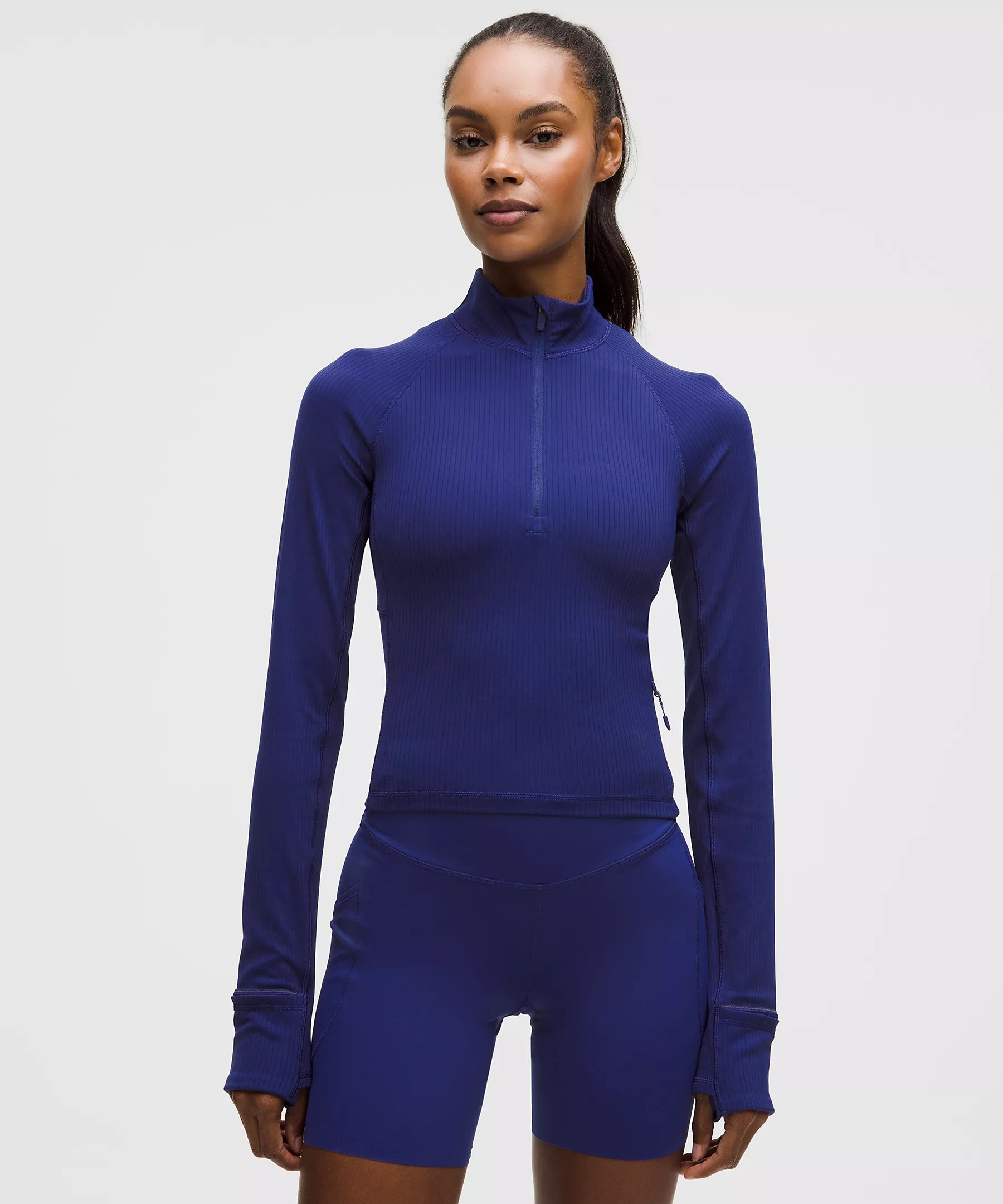 It's Rulu Ribbed Cropped Half Zip *Updated | Women's Hoodies & Sweatshirts | lululemon | Lululemon (US)