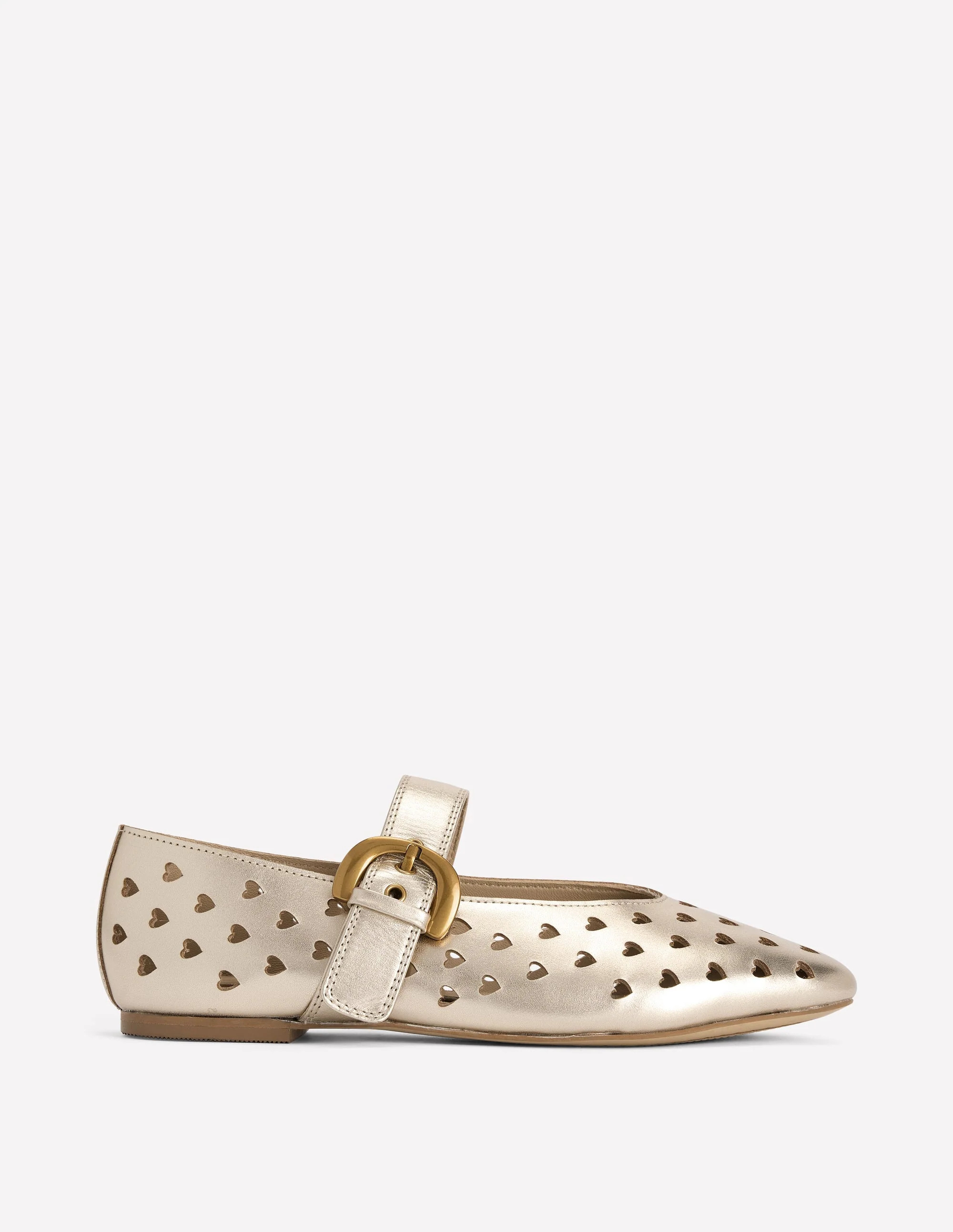 Kylie Flat Buckle Mary Janes-Gold | Boden (US)
