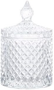 Crystal Glass Candy Jar with Lid, Colorful Decorative Jar, Small Jewelry Box, Crystal Canister Jar f | Amazon (US)