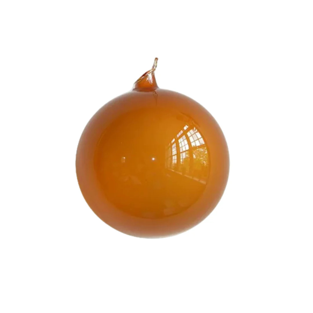 Translucent Amber Bauble Ornament | Pink Antlers