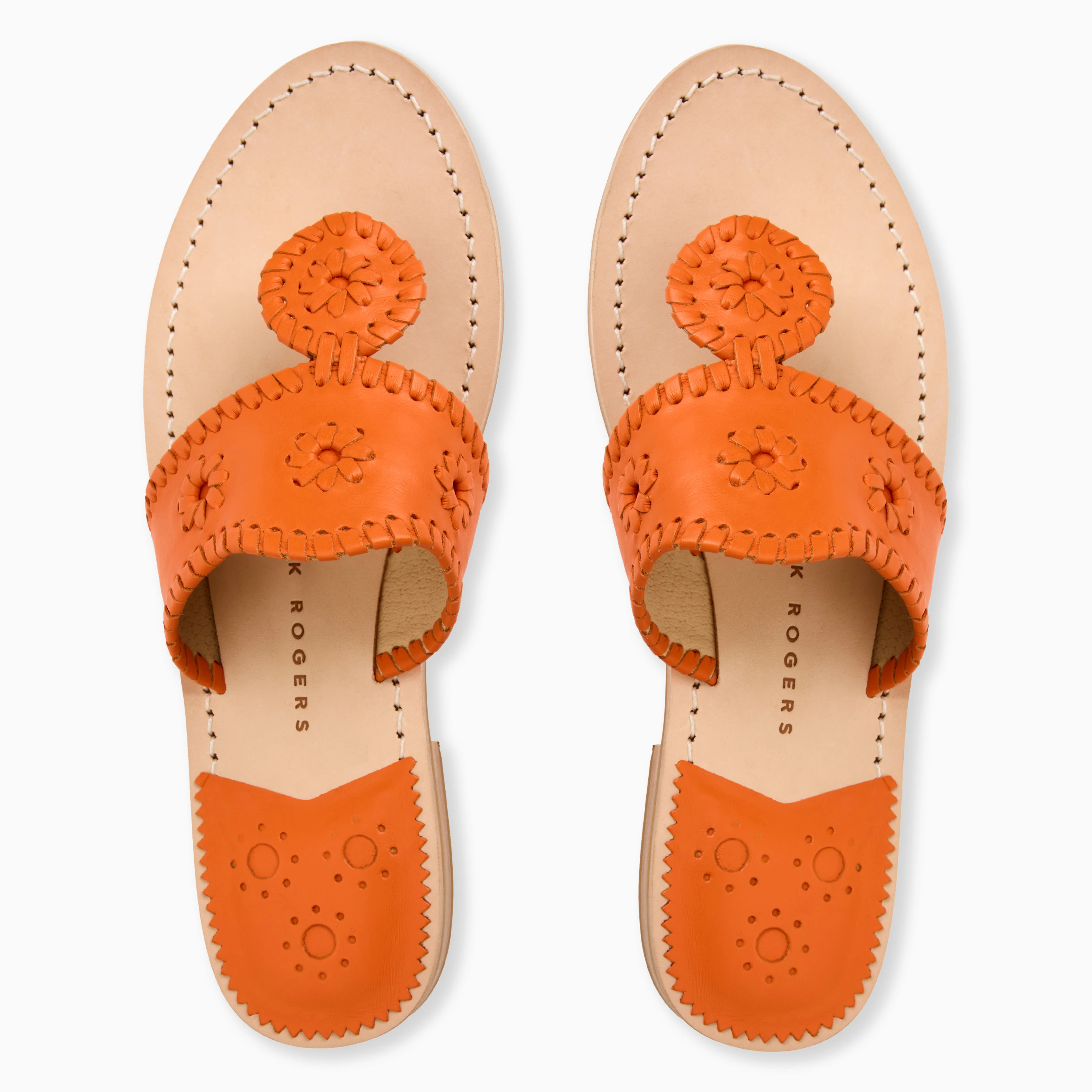 Jack Rogers Jacks Flat Sandal — Coral Rose Nappa Leather | Jack Rogers