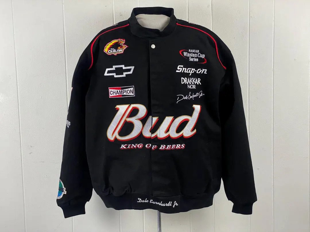 Vintage jacket, size XL, NASCAR jacket, Dale Earnhardt Jr, Budweiser racing jacket, Y2K jacket, J... | Etsy (US)