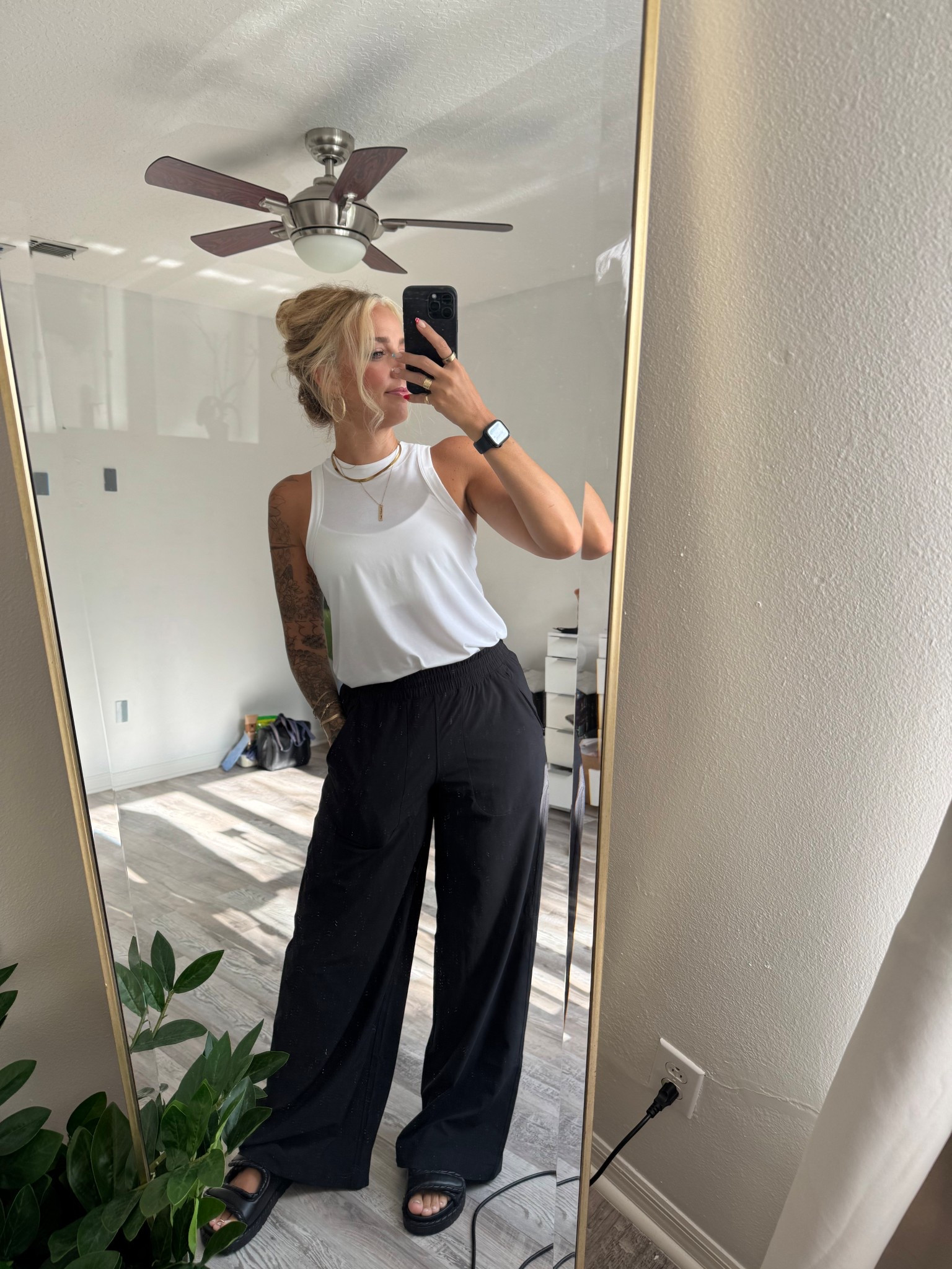 Lululemon work outfit, wide leg pants, tank top, sandals

#LTKWorkwear #LTKStyleTip #LTKOver40