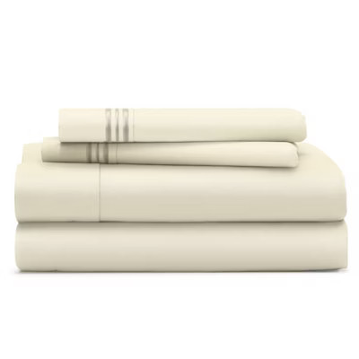 Cosy House Collection Everyday Bed Sheet Set - Cream, Queen | Target