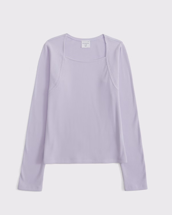ypb long-sleeve rib top | Abercrombie & Fitch (US)