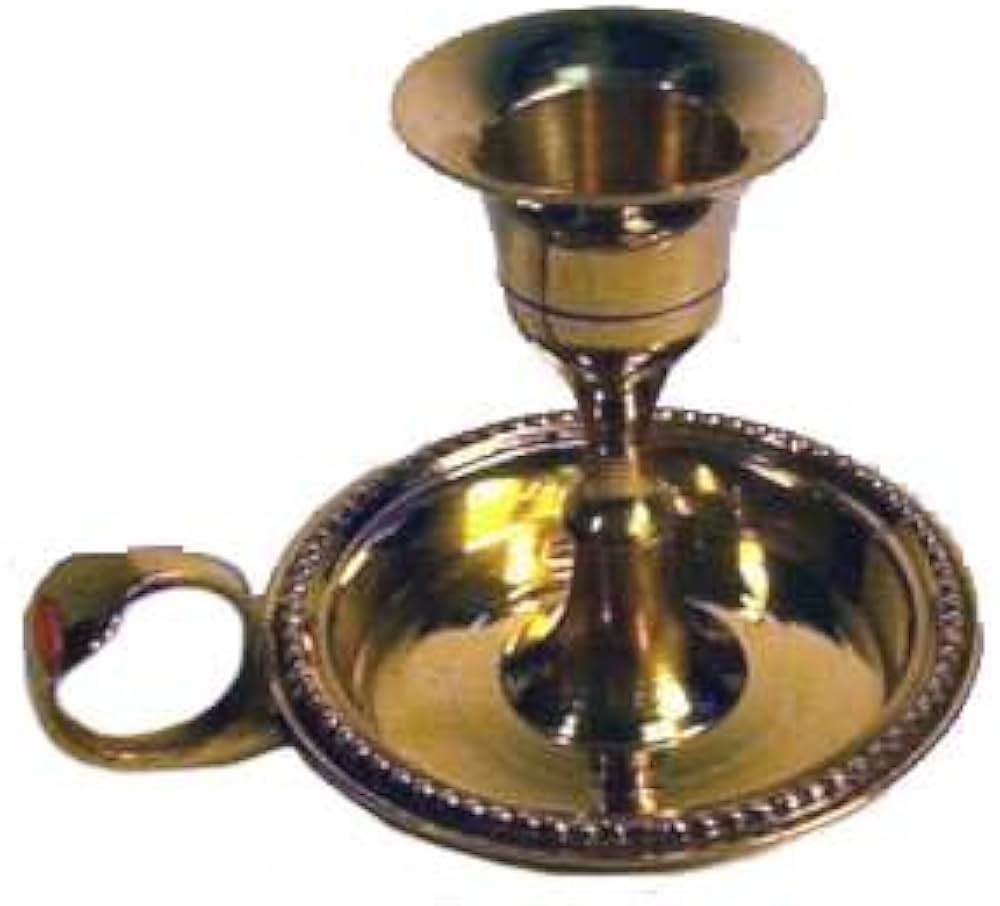 New Age Brass Chamberstick Tapered Candle Holder | Amazon (US)