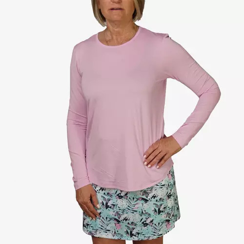 Quilted Boat Neck Long Sleeve Top | PGA TOUR Superstore