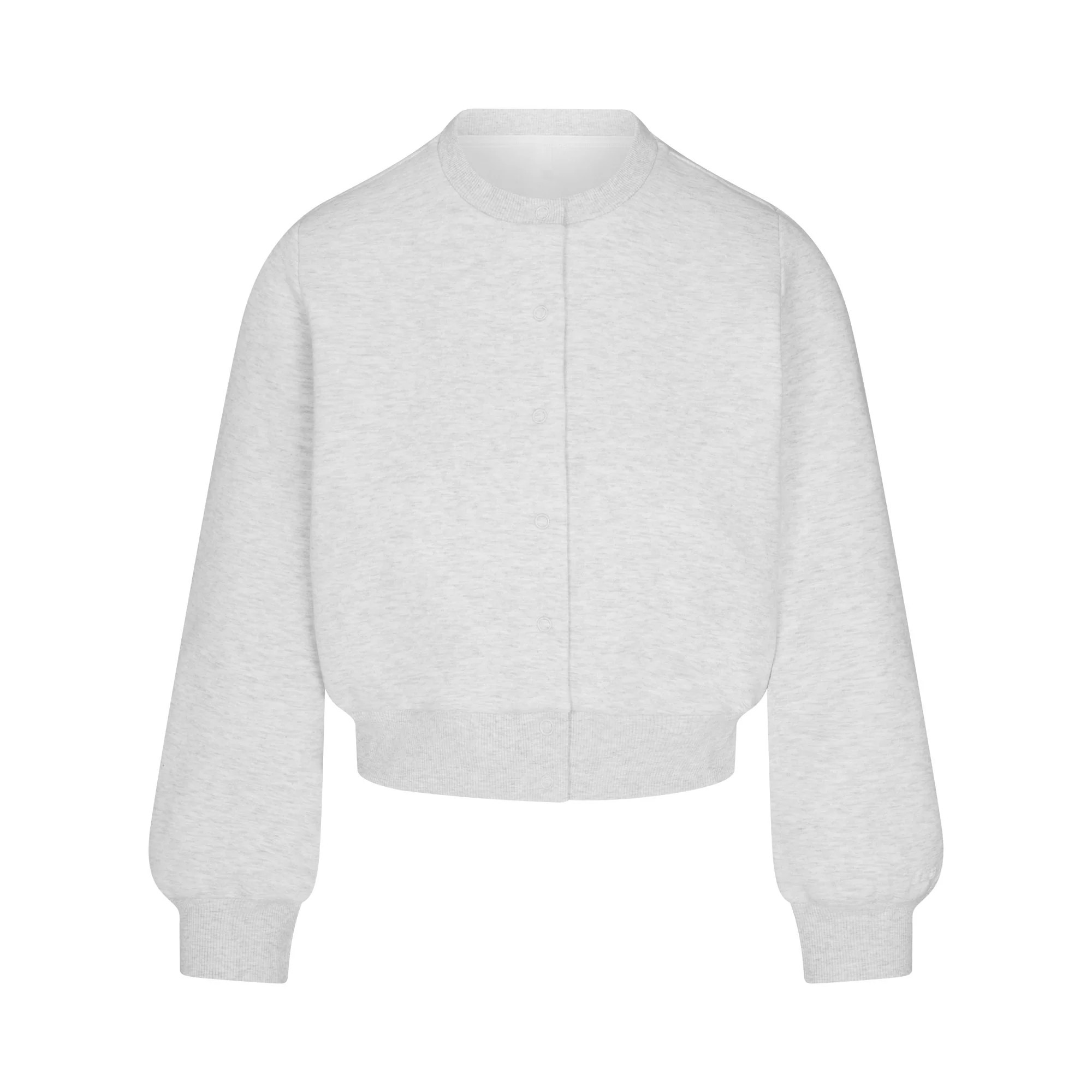SKIMS Shrunken Cardigan | Grey | Small | Cotton Fleece | SKIMS (US)