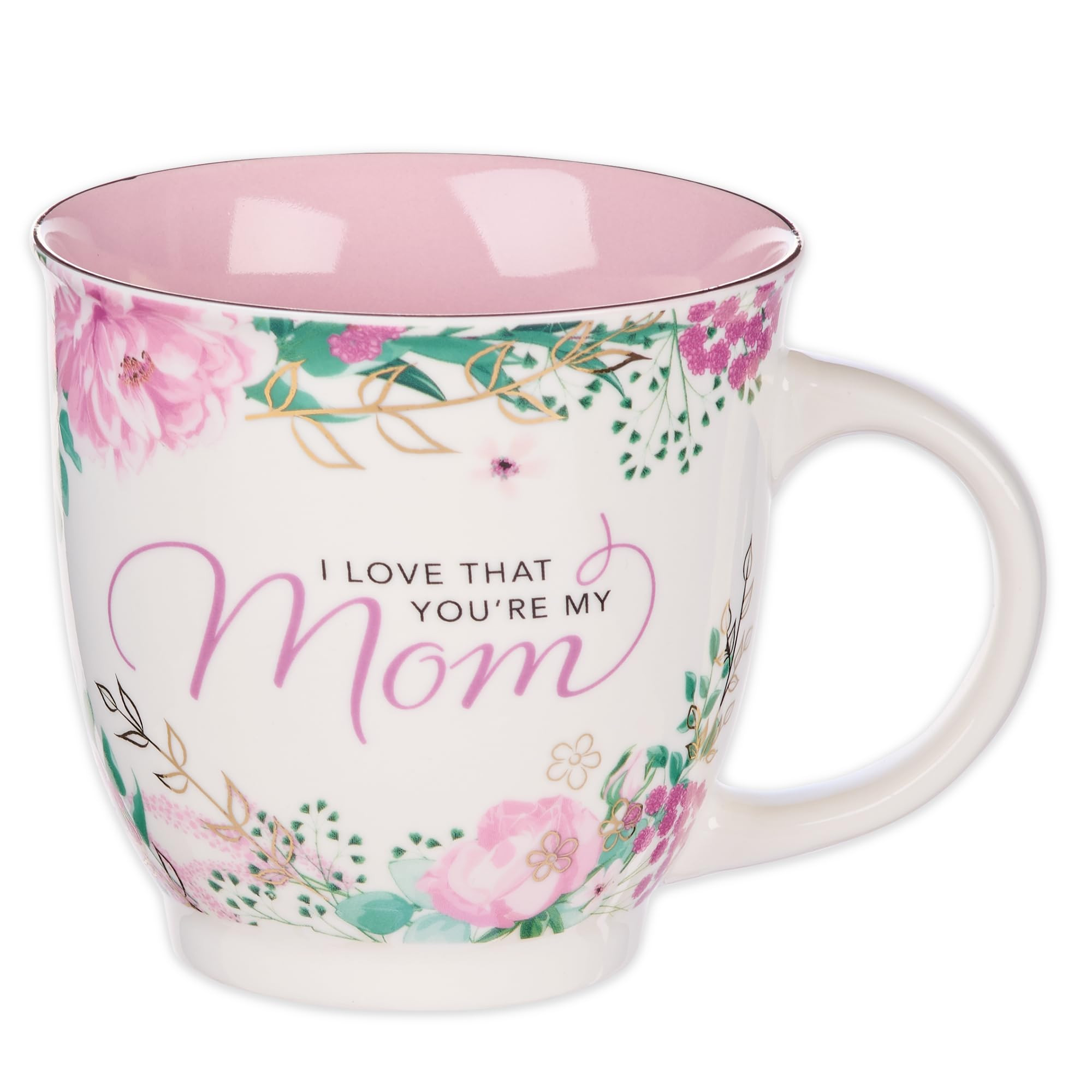 Christian Art Gifts Pink Floral Ceramic Coffee Mug – 14 oz. Lead and Cadmium-free Non-Toxic Ins... | Amazon (US)