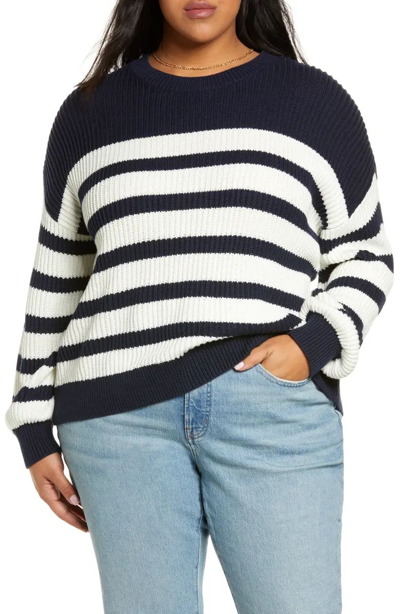 Stripe Cotton Rib Sweater | Nordstrom